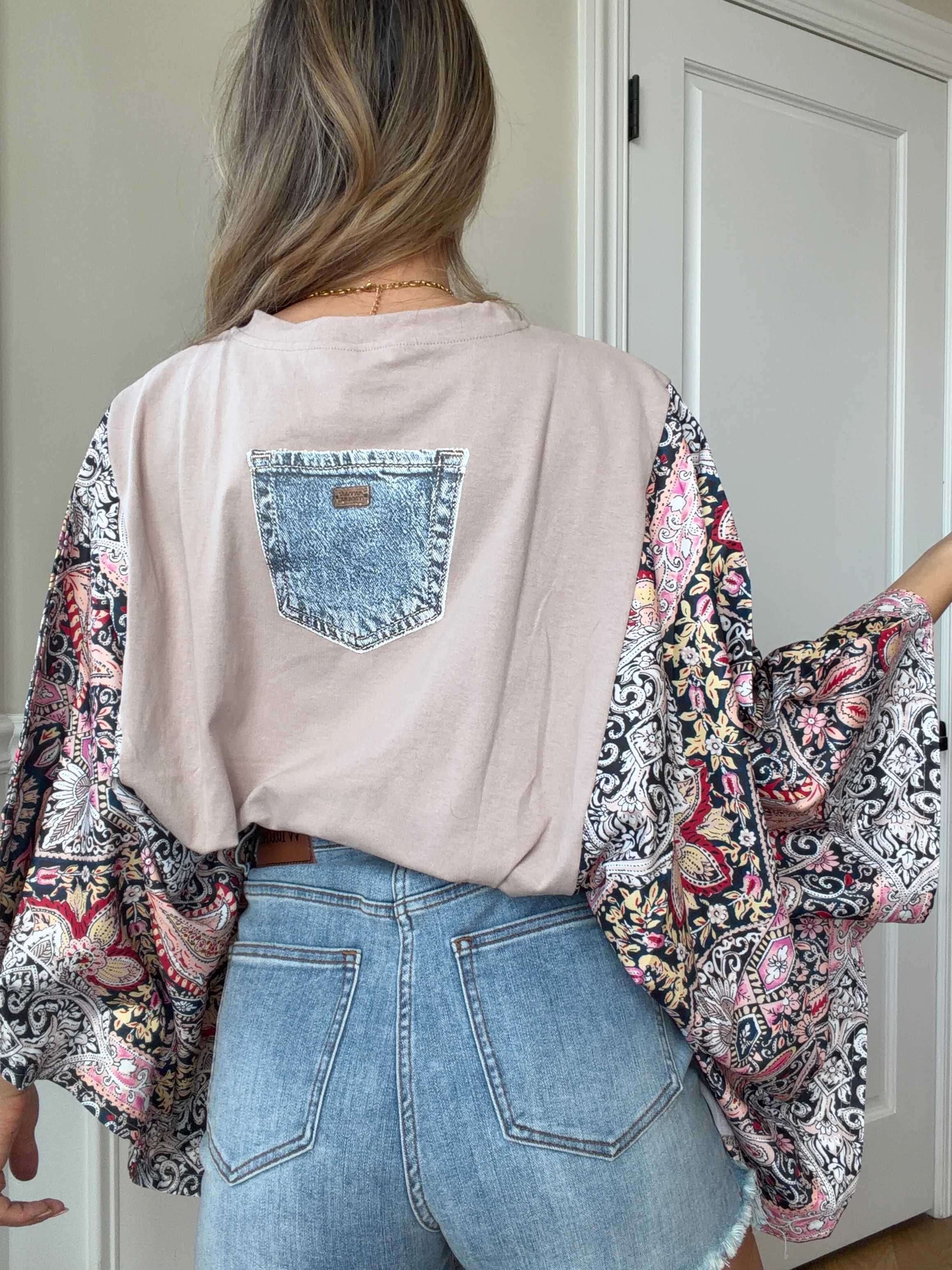 Vintage Rock of Ages Kantha Styled Top | Willow Boutique