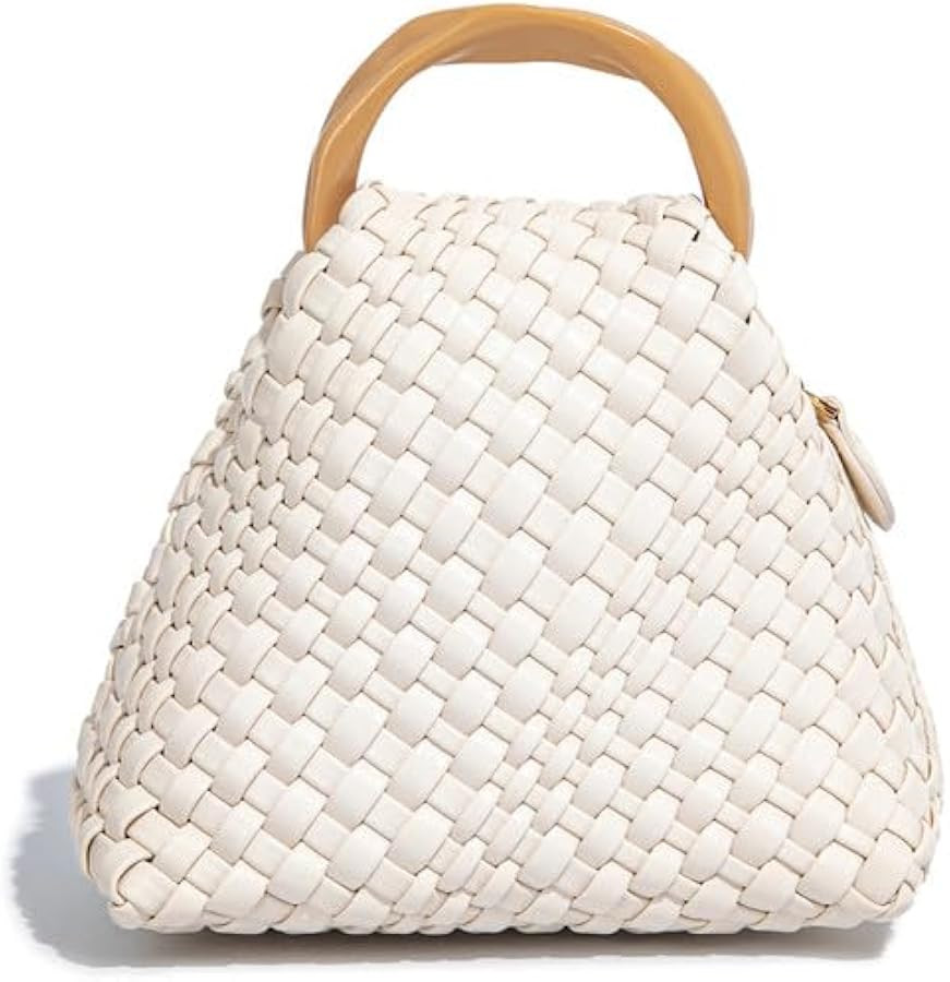 JOVIUMII Woven Triangle Handbag for Women Cute Fruit-Shaped Purse with Handle Shoulder Crossbody ... | Amazon (US)