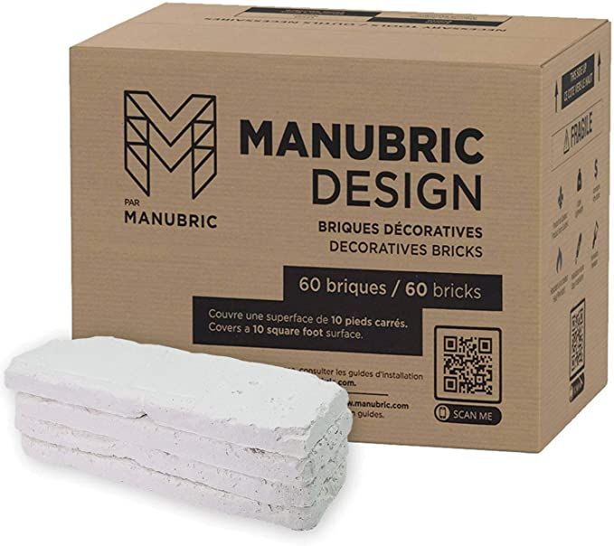 Manubric – Easy to Install Luxurious Faux 3D Brick Wall for Interior Decoration - 60 Bricks (10... | Amazon (US)