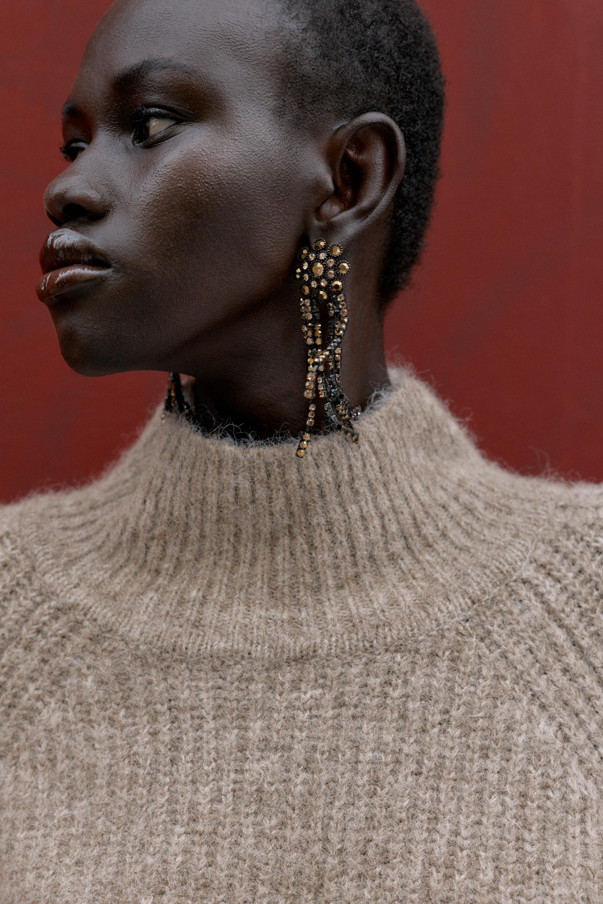 WIDE SLEEVE KNIT JUMPER | Zara US