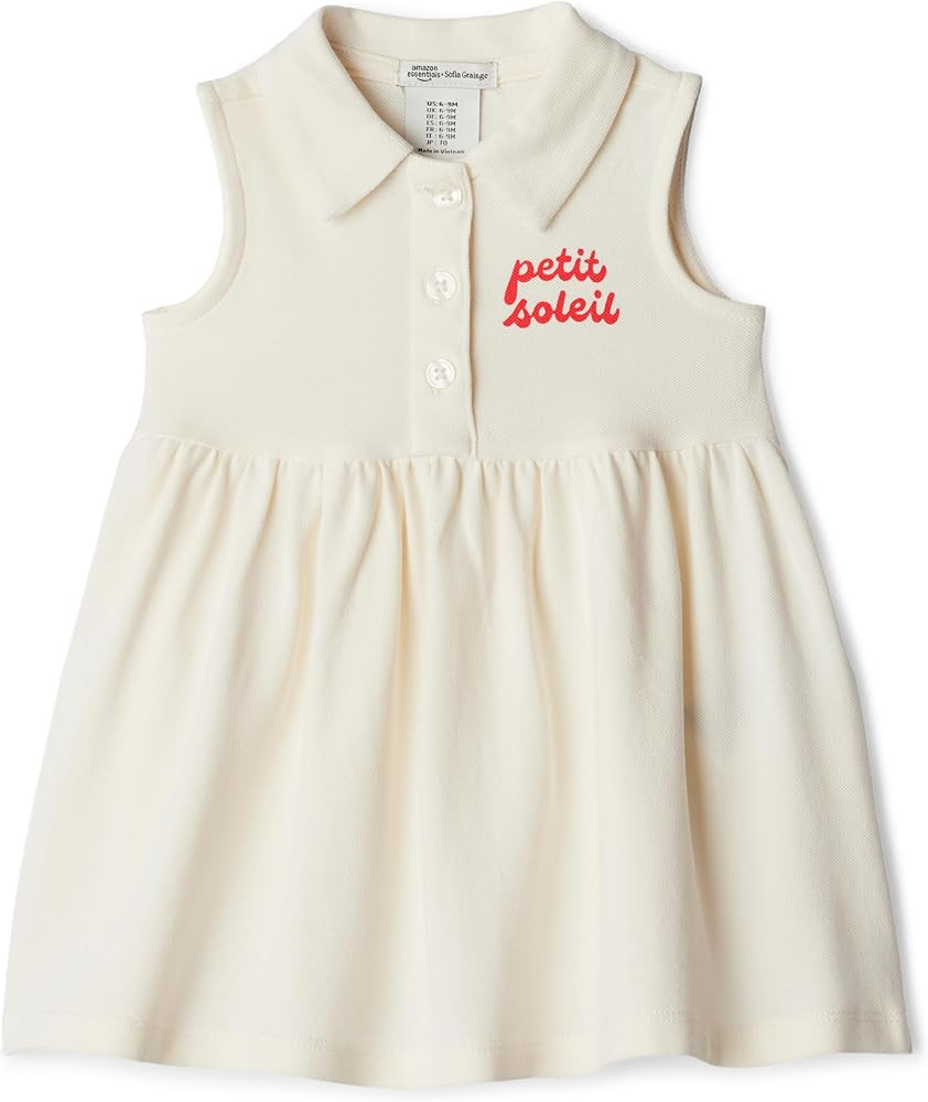 Amazon.com: Amazon Essentials Unisex Babies x Sofia Grainge Cotton Pique Baby Girls and Toddler D... | Amazon (US)