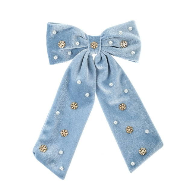 Packed Party Velvet Snow Hair Bow Clip | Walmart (US)