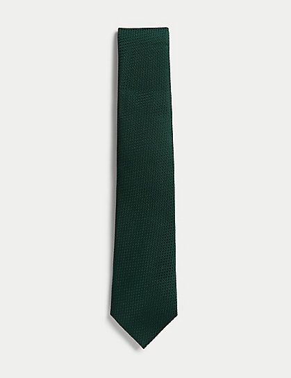 Textured Pure Silk Tie | Marks and Spencer FR