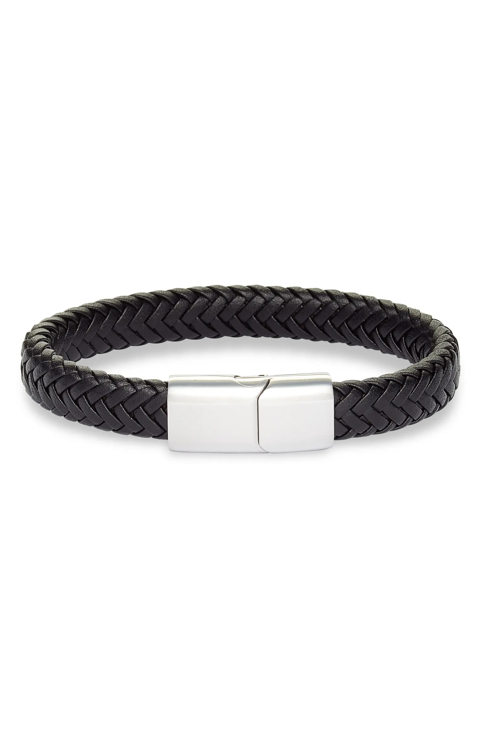 Nordstrom Men's Woven Leather Bracelet | Nordstrom | Nordstrom