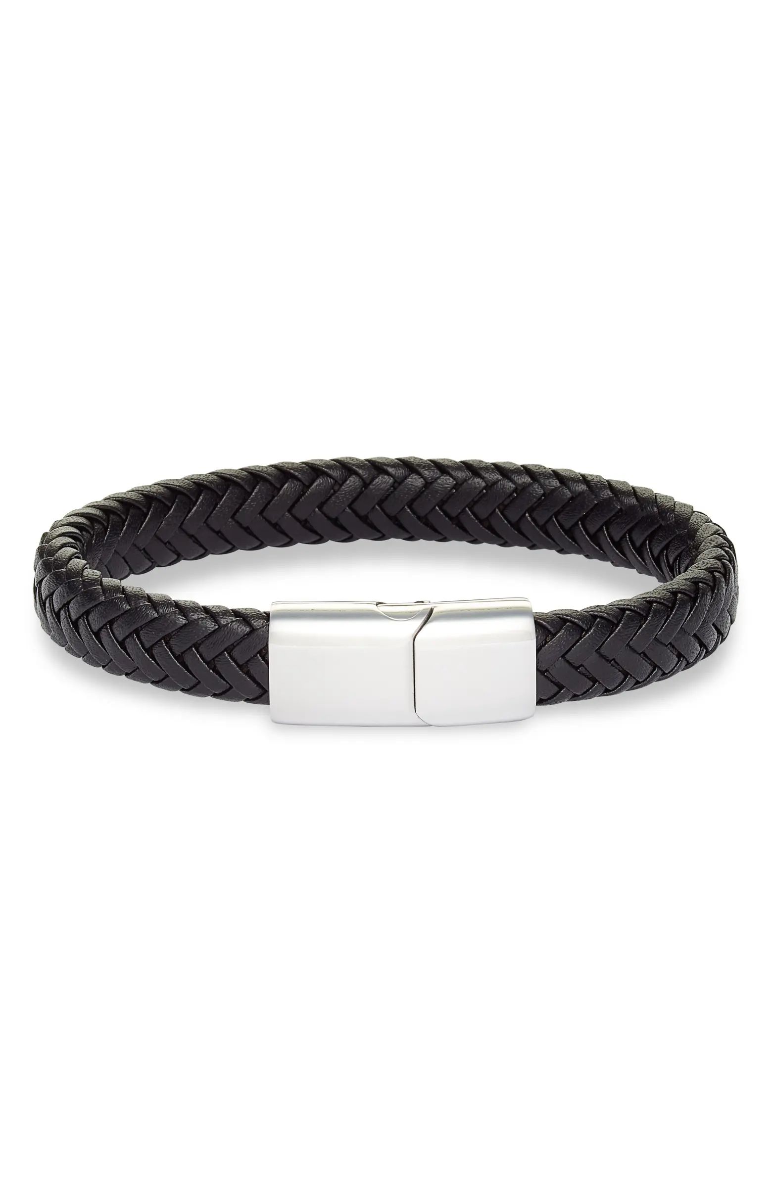 Nordstrom Men's Woven Leather Bracelet | Nordstrom | Nordstrom