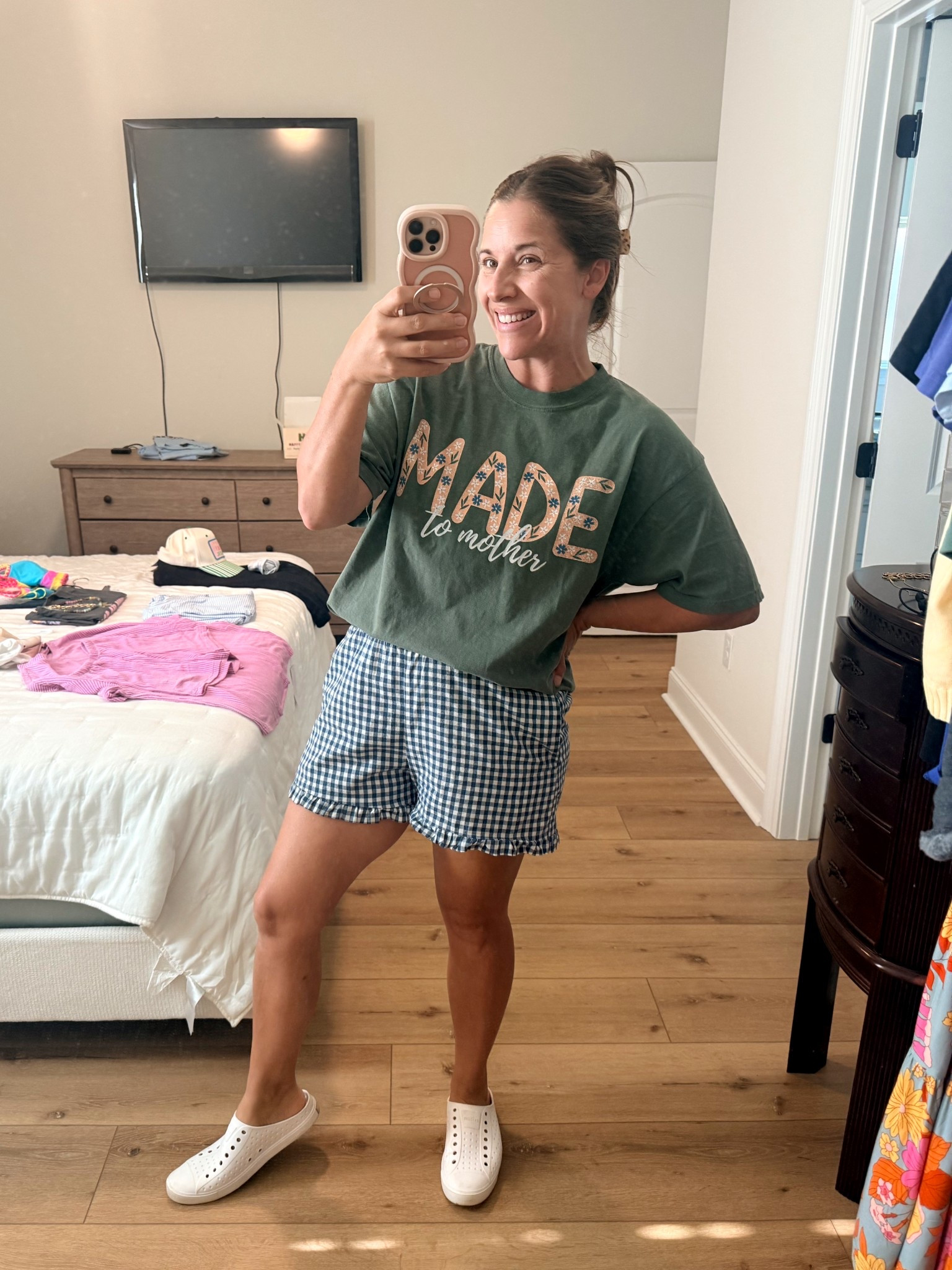 I was definitely MADE TO MOTHER! I love this shirt! If you use my code DANIELLE, you’ll get 30% off of your entire purchase on their site 🙌🏼😍

XL SHIRT
L SHORTS
SHOES TTS

#LTKmomlife #LTKootd #LTKSaleAlert