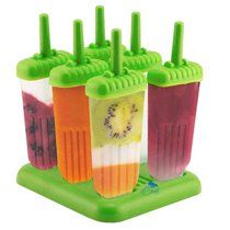 Popsicle Ice Pop Maker Molds 6 Pack Green BPA Free Ice Cream Popscicles Mold Ice Pops Holders Pop... | Walmart (US)