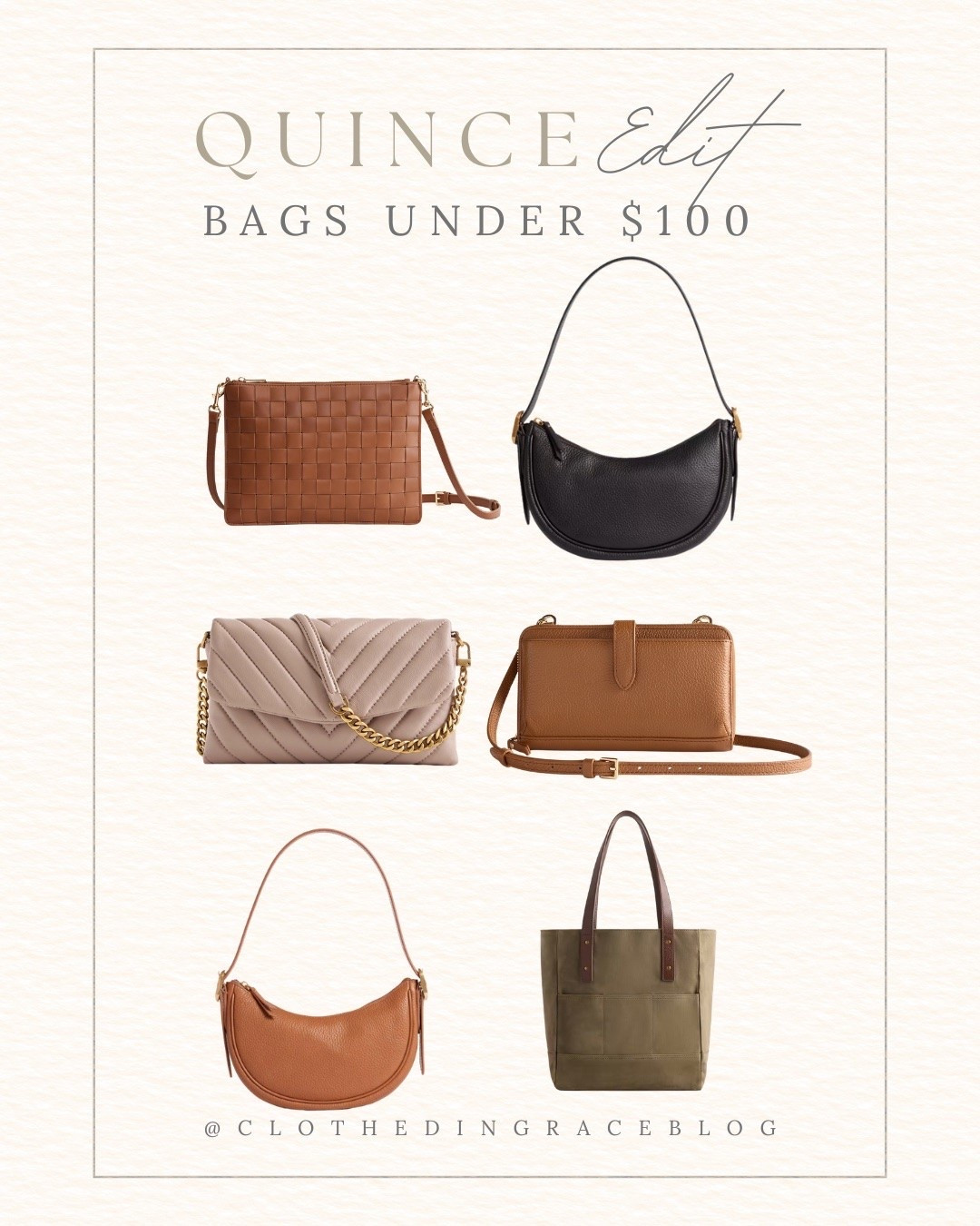 Quince bags all under $100!

#LTKgrwm #LTKootd #LTKdayinmylife