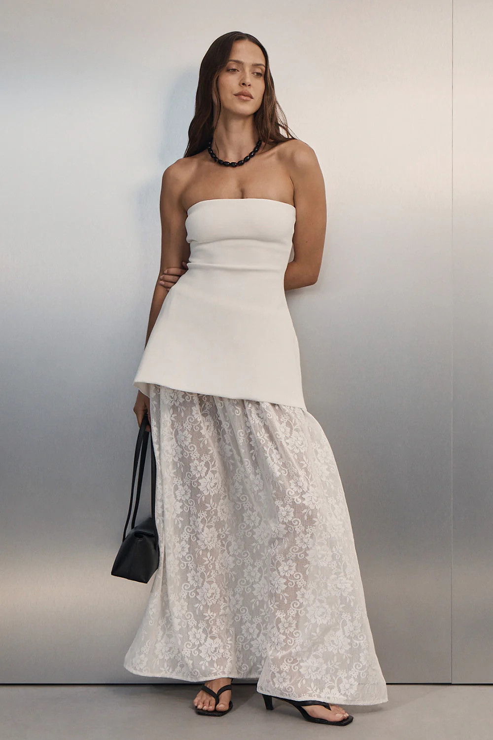 COCO OFF WHITE LONGLINE BANDEAU TOP | DISSH
