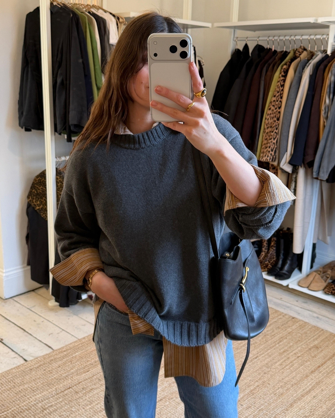 Styling my favourite Arket grey jumper with a yellow striped Toteme shirt

#LTKstyletip #LTKwinter