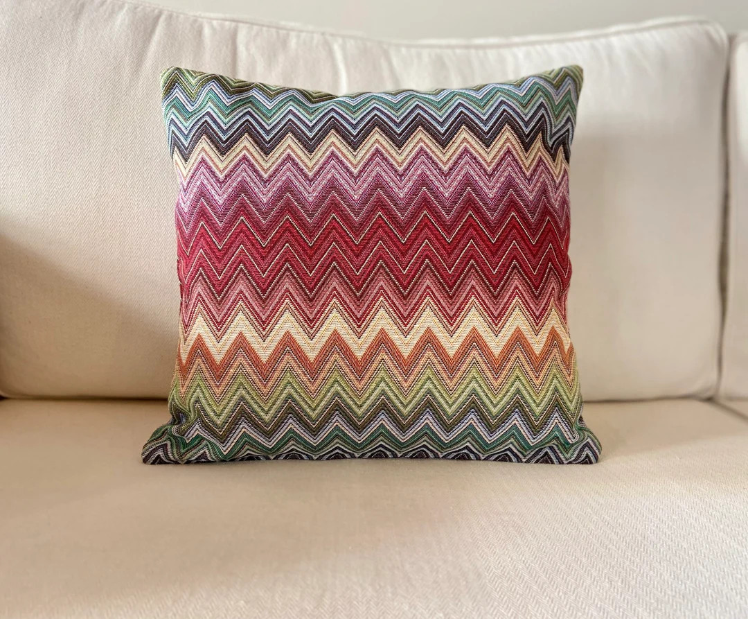 Decorative cushion, 39 CM X 39 CM - 100% made in Italy - handmade - pillow cover - Chevron | Etsy (US)