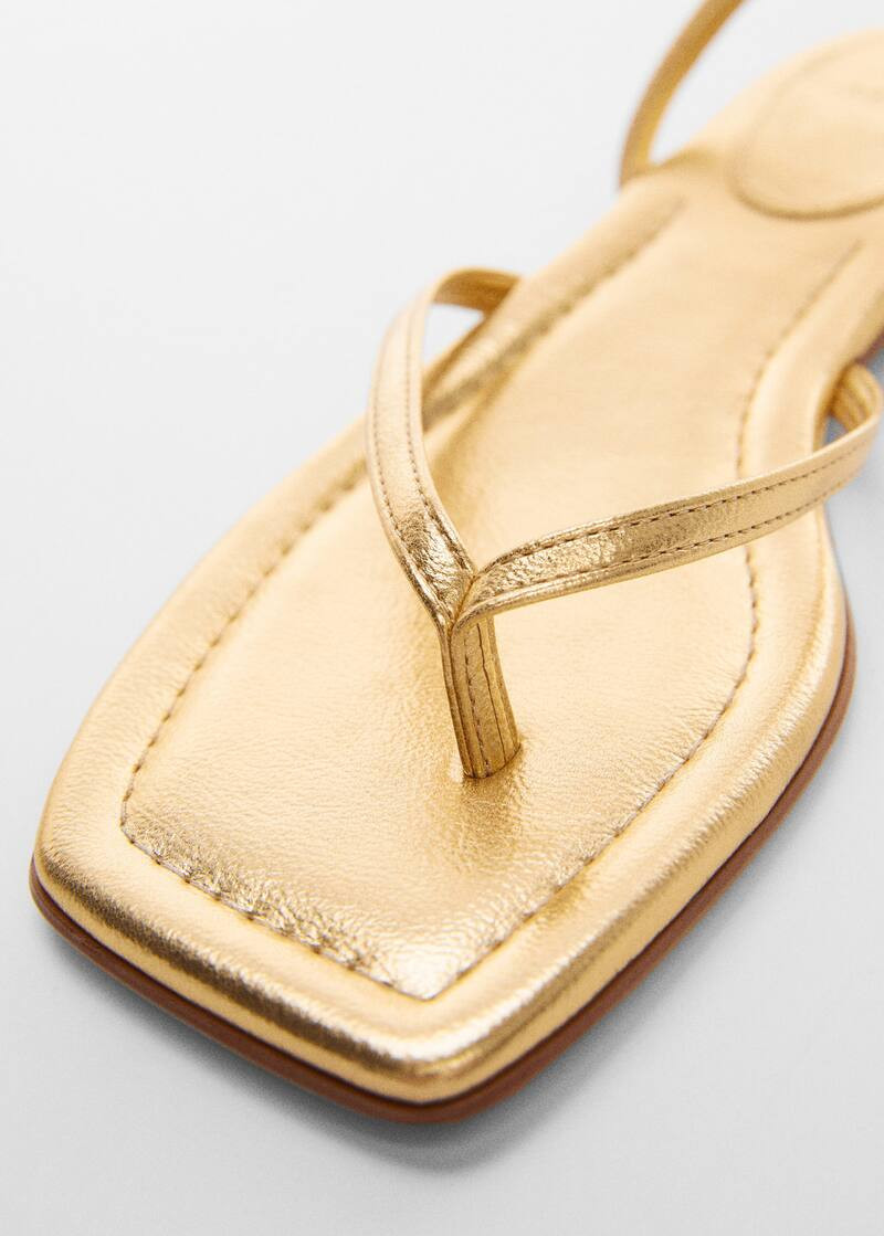 Metallic straps sandals -  Women | Mango USA | MANGO (US)