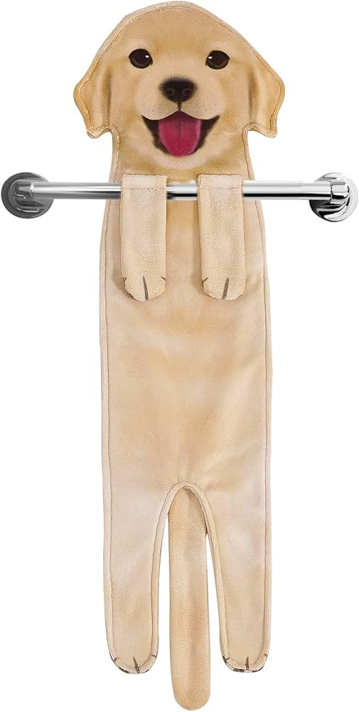 Amazon.com: Funny Golden Retriever Dog Hand Towels for Bathroom Kitchen - Cute Decor Mothers Day ... | Amazon (US)