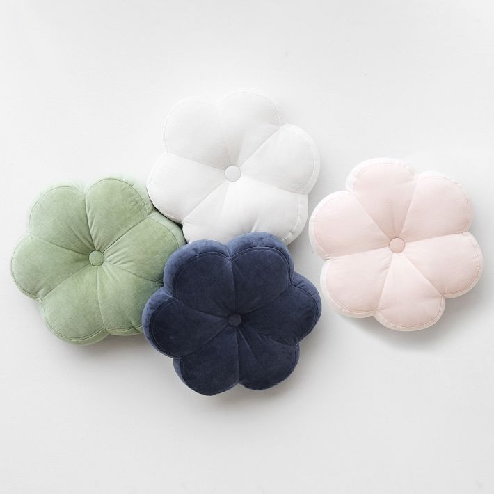 Flower Velvet Pillow | Pottery Barn Teen