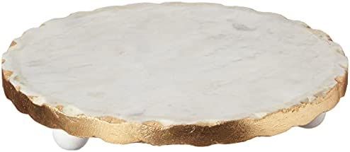 Mud Pie Marble Trivet, 1 1/4" x 8 1/2" dia, Gold | Amazon (US)