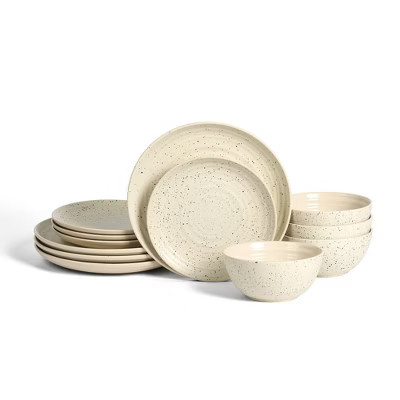 Stone Lain 12pc Dua Stoneware Dinnerware Set White | Target