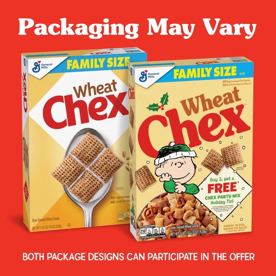 Wheat Chex Breakfast Cereal, Homemade Chex Mix Ingredient, Family Size, 19 oz | Walmart (US)