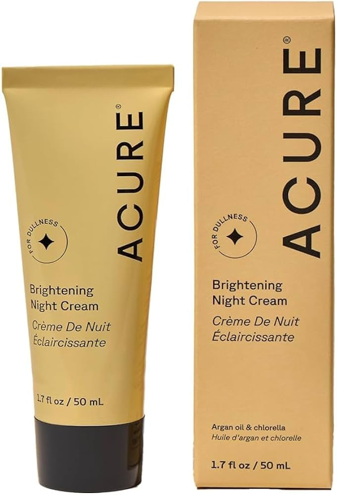 Acure Brightening Night Cream - Radiance Boosting Night Face Cream for Women & Men, Hydrating & R... | Amazon (US)
