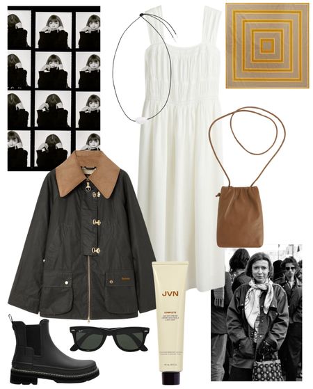 Outfit ideas for a UK Festival | Glastonbury Outfit | Barbour Coat | Wax Jacket | Whit Dress | Hunter Boots | Suede Bag | Silk Scarf | Glasto Outfit | Festival Fit 

#LTKsummer #LTKstyletip #LTKeurope