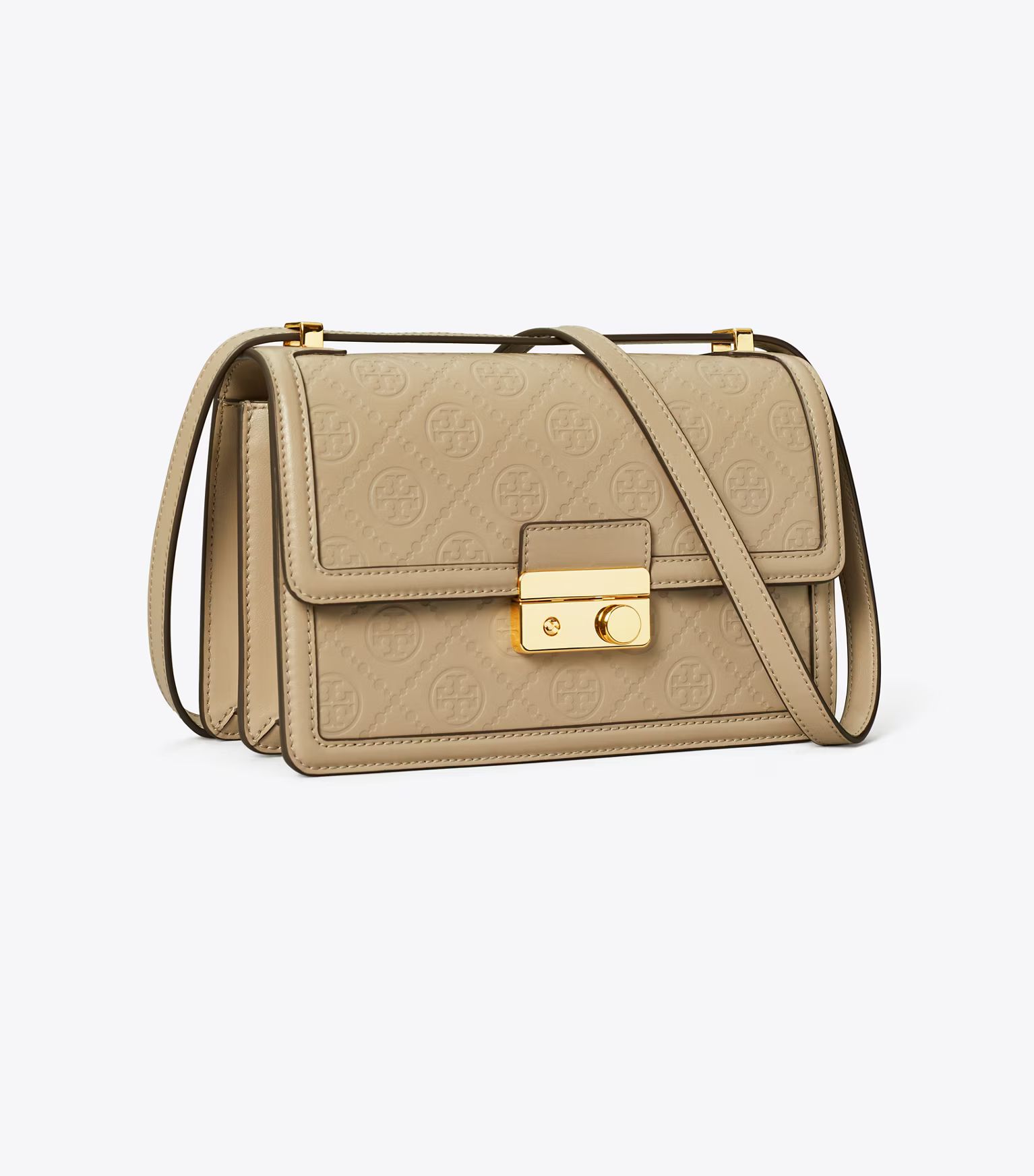 T MONOGRAM LEATHER SHOULDER BAG | Tory Burch (US)