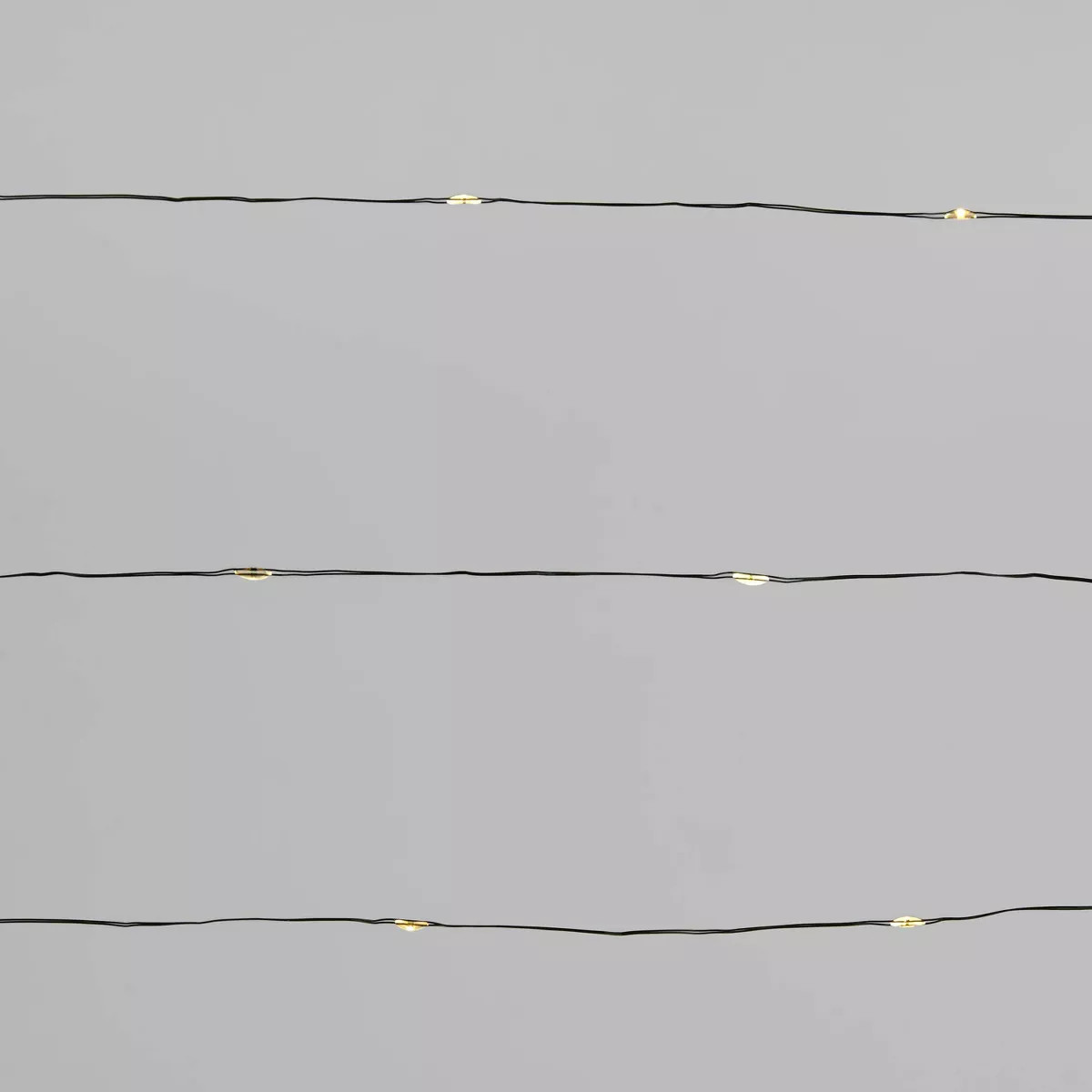 30ct Battery Operated LED Twinkling Christmas Dewdrop Fairy String Lights Warm White with Green W... | Target