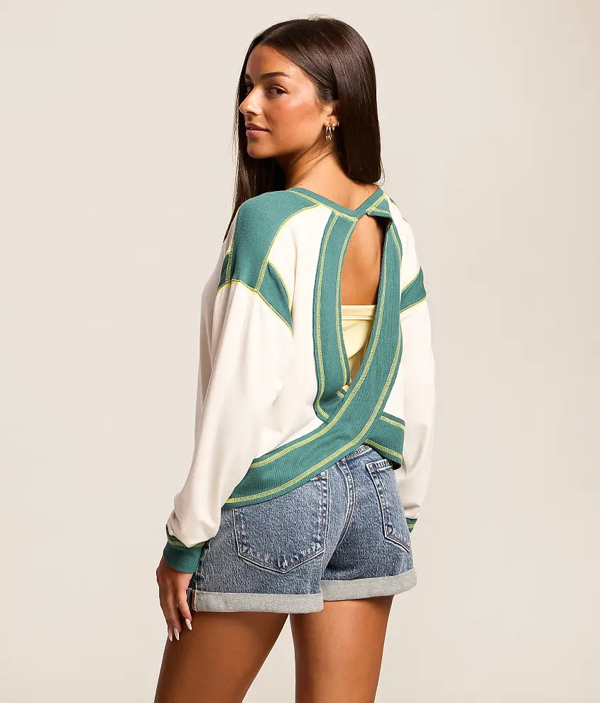 Open Back Color Block Top | Buckle