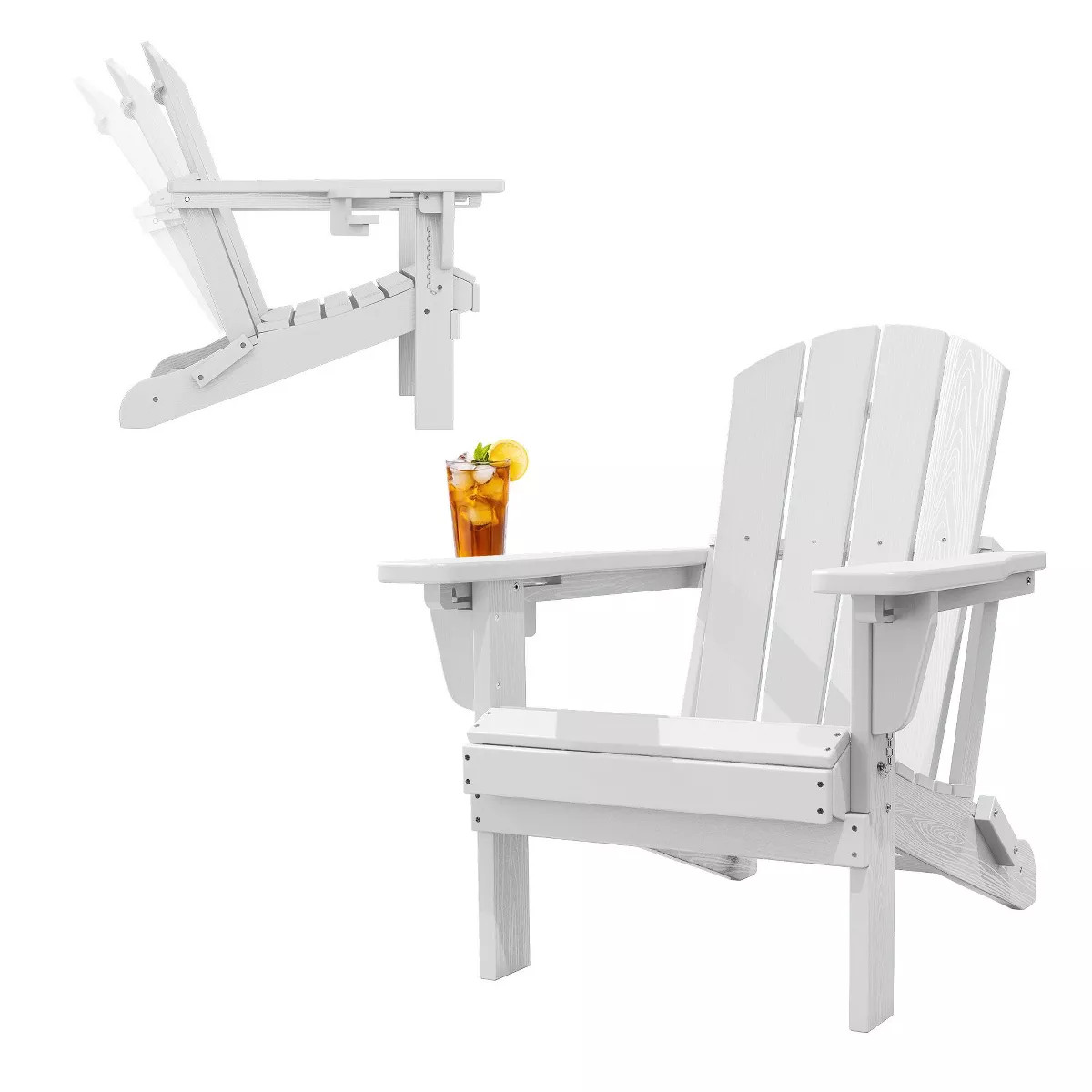 Hyleory Adjustable HDPE Adirondack Chair with Ergonomic Backrest | Target