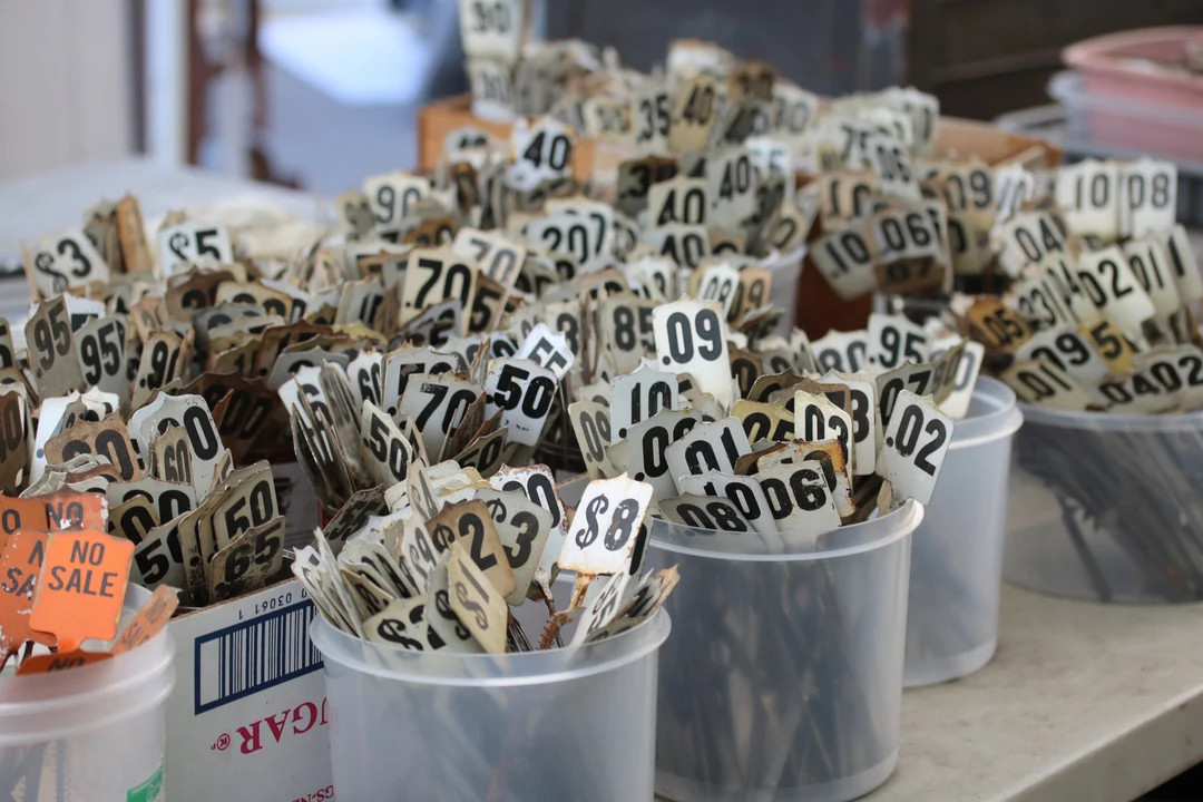 Vintage Cash Register Flags, Tag, original, Decoration, Metal Price Tag | Etsy (US)