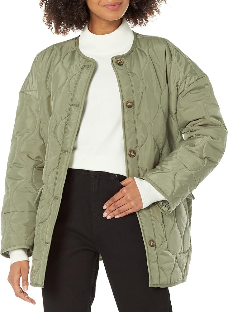 Amazon.com: The Drop Women's James Quilted Jacket Olive, L : Clothing, Shoes & Jewelry | Amazon (US)
