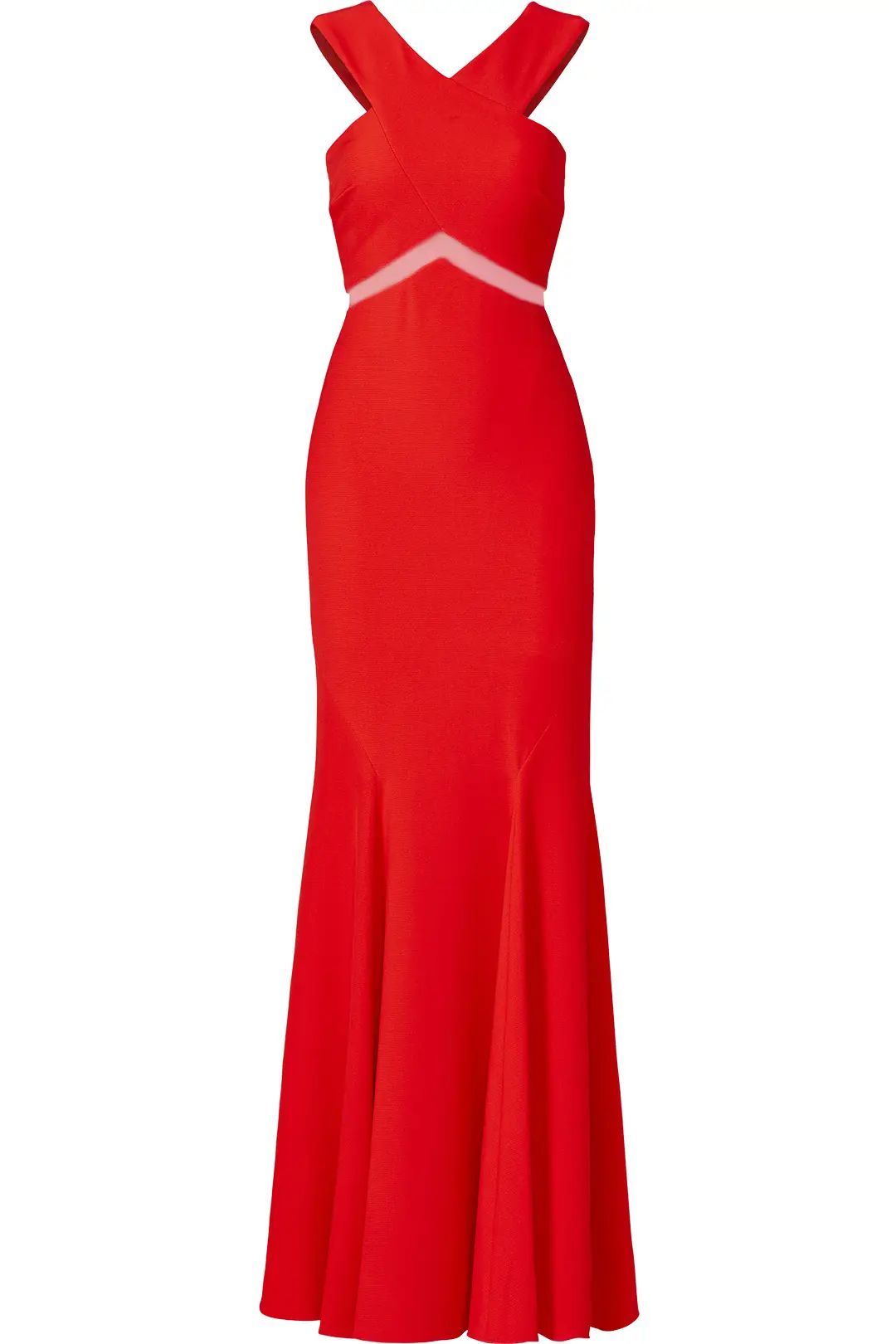 Red Chevron Cutout Gown | Rent The Runway