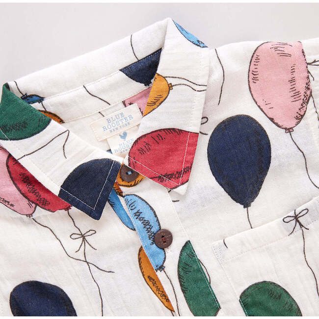Baby Boys Jack Short Sleeve Collared Shirt, Balloon Bunches | Maisonette