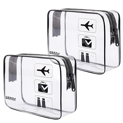 TSA Approved Clear Travel Toiletry Bag wih Zippers Carry-on Travel Accessories Quart Size Toiletr... | Amazon (US)