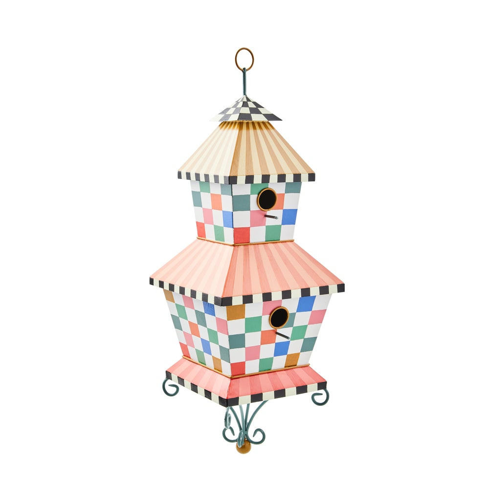 Dolce Vita Check Birdhouse | MacKenzie-Childs