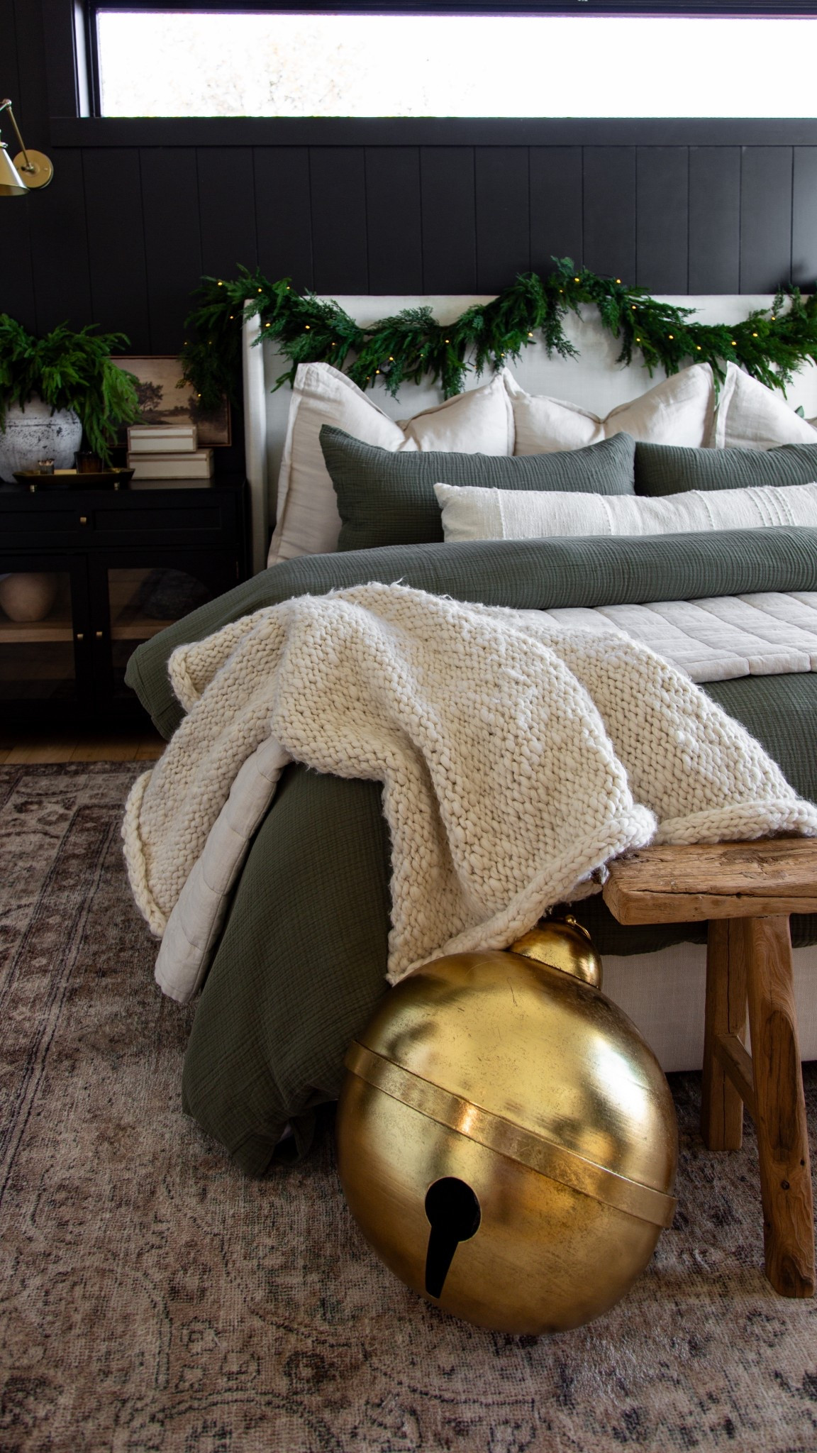 If you’re decorating for the holidays and want a cozy bedroom refresh, this layered bedding combo is my go-to. The olive bamboo sheets + airy gauze duvet create the prettiest tonal moment, and the Sand linen layers add that curated, modern neutral aesthetic. Topped with the ivory chunky knit blanket for a perfect touch of warm holiday texture. This is such an easy way to elevate your Christmas bedroom decor without adding clutter. @onequince #quincepartner 

#LTKCyberWeek #LTKHoliday #LTKHome