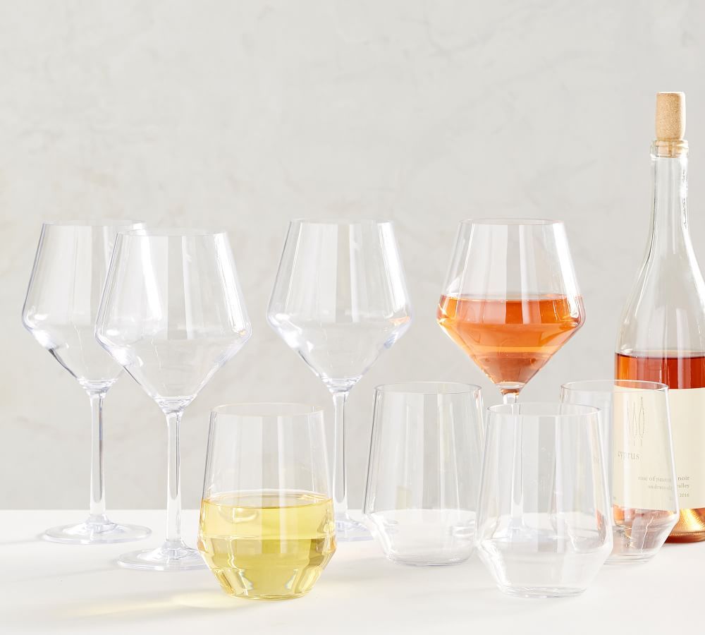 Happy Hour Acrylic Wine Glasses | Pottery Barn (US)