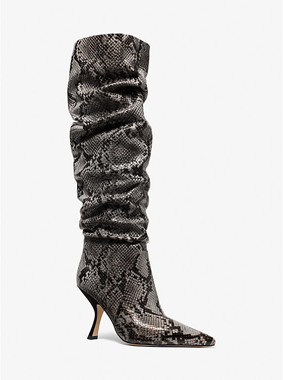 Luna Snake Embossed Leather Boot | Michael Kors US