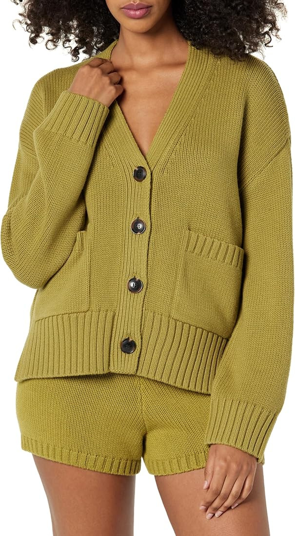 The Drop Women's Brigitte Cotton Blend Chunky Cardigan | Amazon (US)