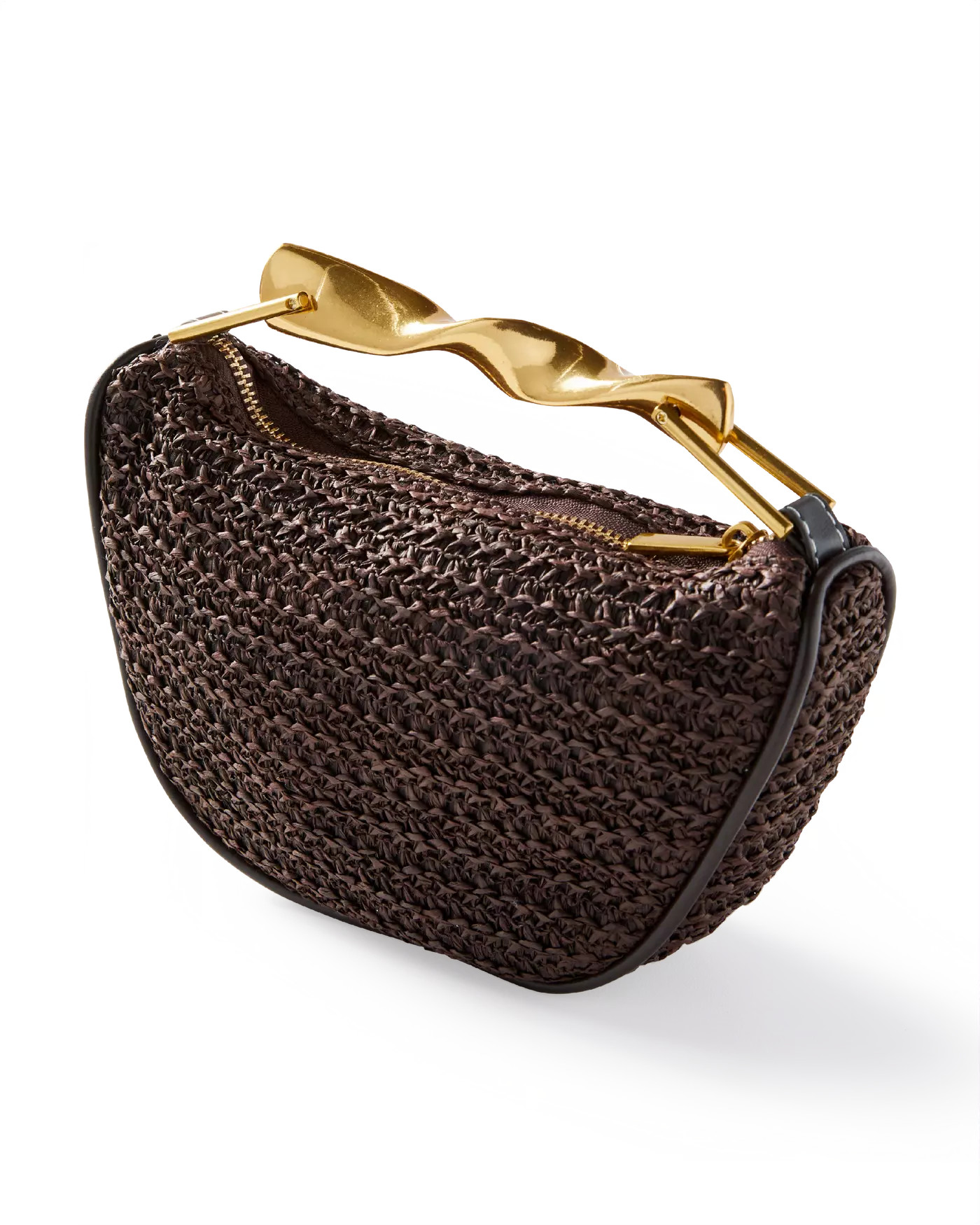 Twisted Handle Raffia Bag - Brown | Boston Proper | Boston Proper