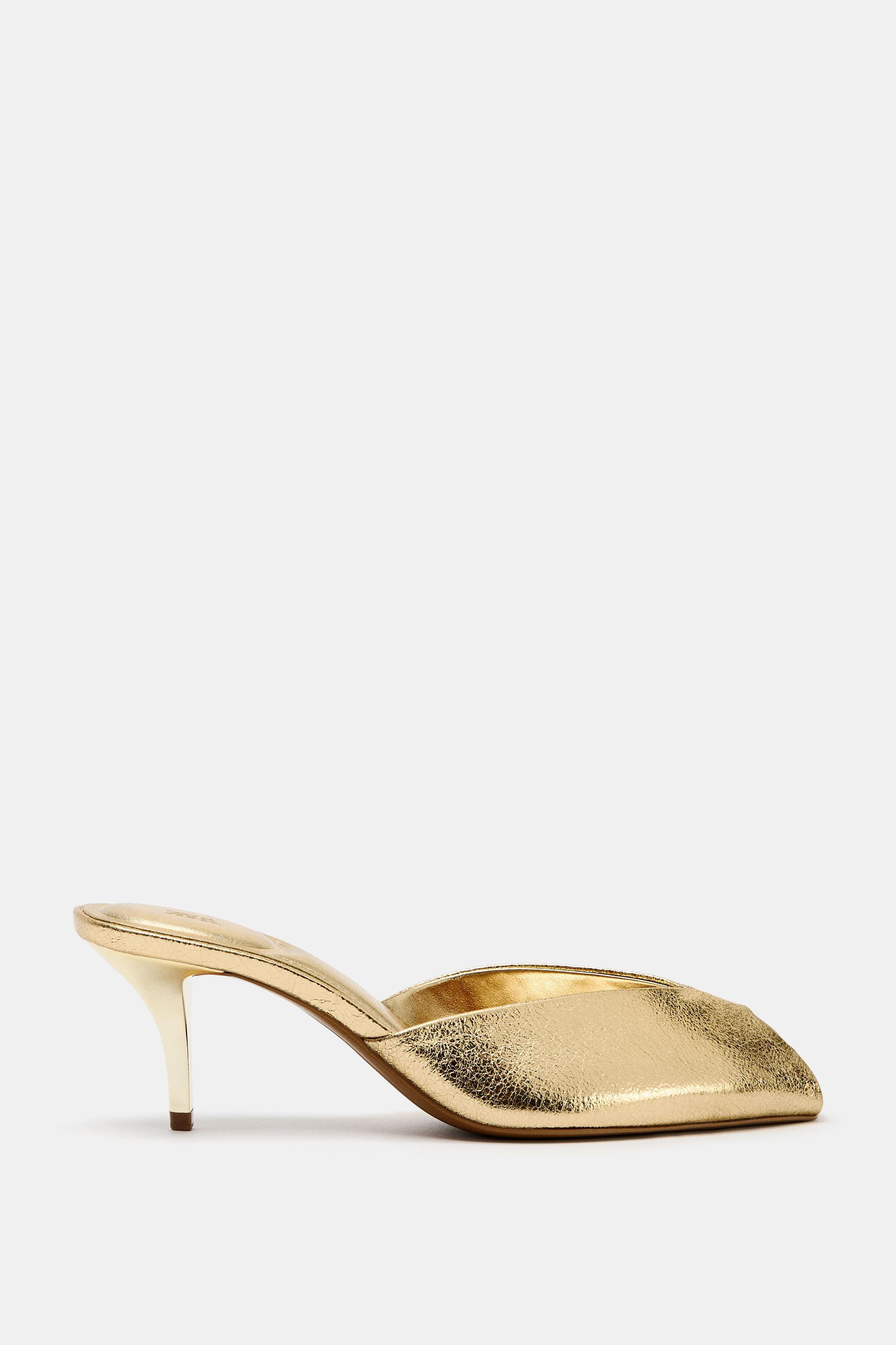 METALLIC EFFECT SANDALS | Zara US