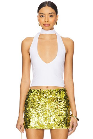 Jessalyn Halter Top in Black | Revolve Clothing (Global)