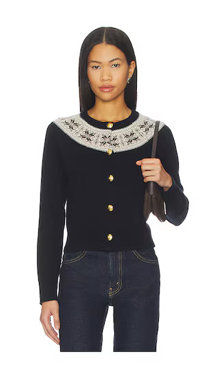 Josefa Cardigan in Dark Navy Fairisle | Revolve Clothing (Global)
