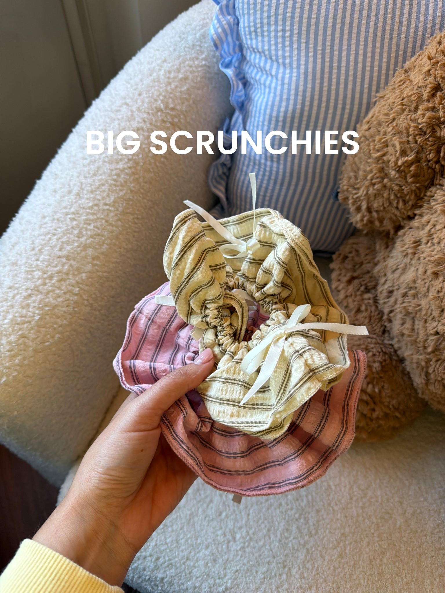 So obsessed with these big scrunchies right now! Wearing them every day to Pilates over my bun to be extra girlie 

#LTKSpringSale #LTKmorningroutine #LTKfitnessgoals