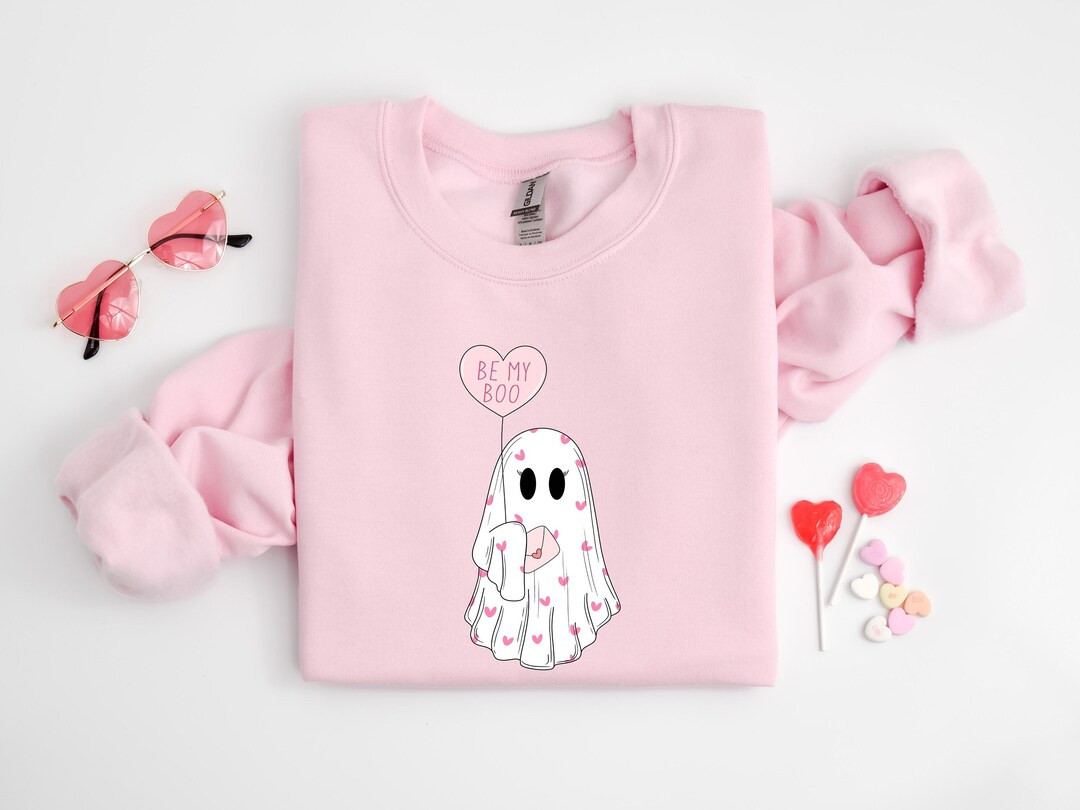 Be My Boo Sweatshirt, Ghost Sweater, Valentines Day Hoodie, XOXO Sweatshirt, Women Valentines Day... | Etsy (US)