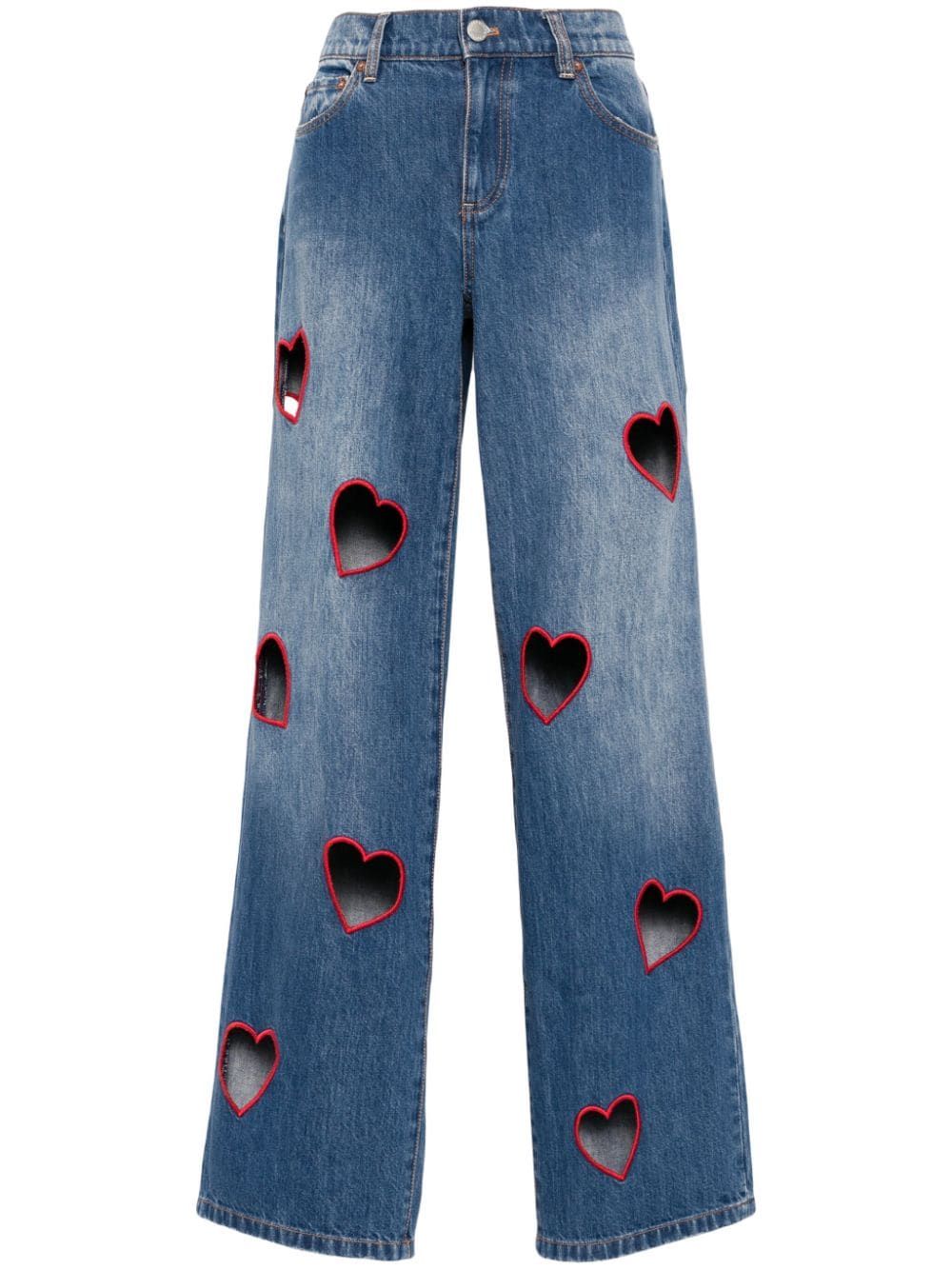 Alice + Olivia Karrie cut-out Jeans - Farfetch | Farfetch Global