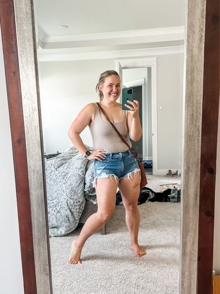Summer vibes 🏝️ bodysuit and cute shorts with a crossbody bag

#LTKunder50 #LTKfit #LTKSeasonal