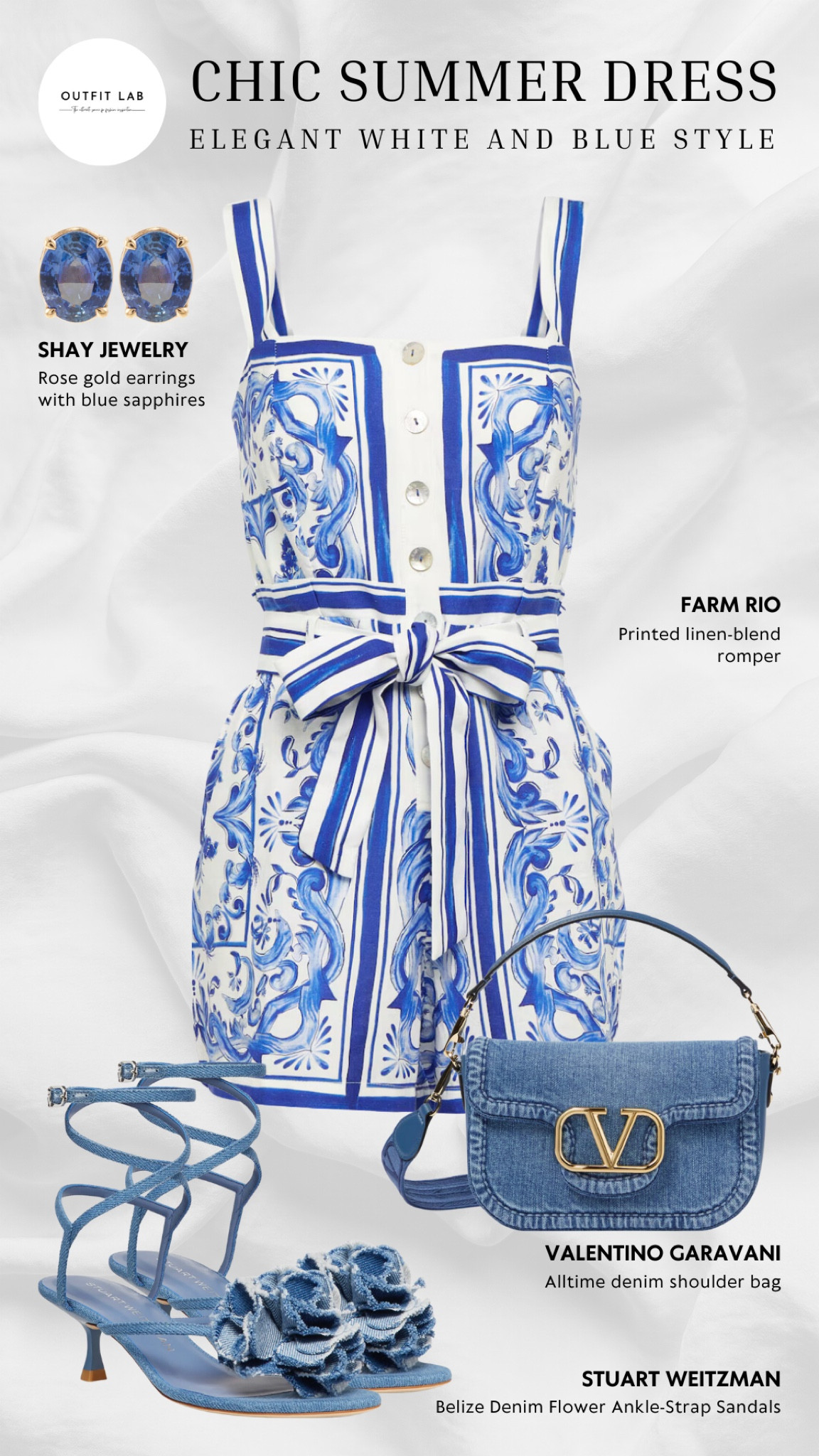 Chic Summer Dress: Elegant White and Blue Style – Shop Now!

Step into summer with this chic white and blue dress outfit. Featuring a stylish Farm Rio romper that combines comfort and elegance, paired with sleek Stuart Weitzman sandals. Complete the look with a sophisticated Valentino Garavani bag and dazzling Shay Jewelry earrings. Perfect for any summer occasion, this outfit ensures you stay fashionable and fresh. Shop now to elevate your summer wardrobe with this stunning ensemble!

#LTKStyleTip #LTKParties #LTKSeasonal