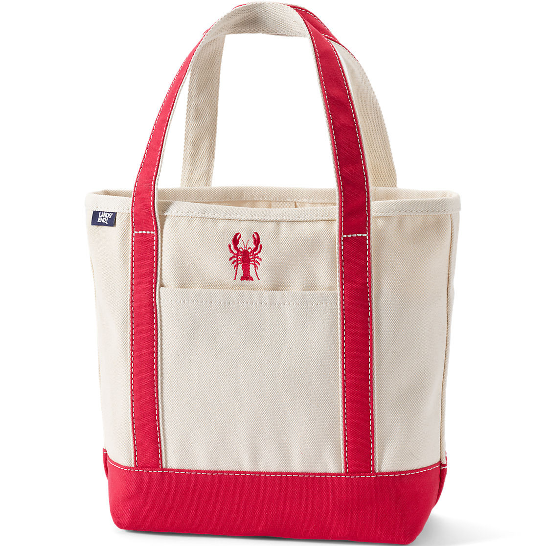 Medium Open Top Limited Edition Lobster Canvas Tote Bag | Lands' End (US)