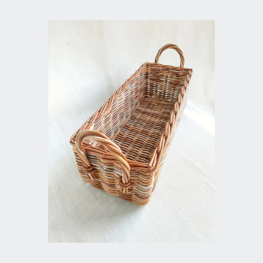 Handmade Rectangular Wicker Basket: Rustic Home Storage | Etsy (US)