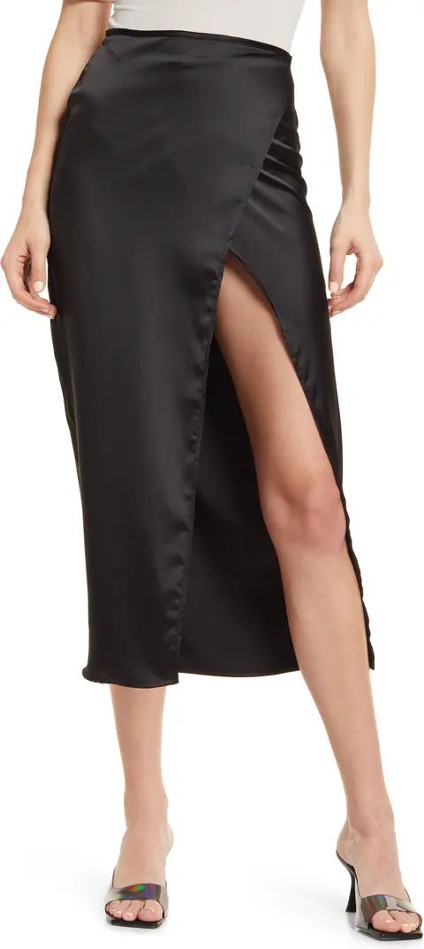 Satin Wrap Midi Skirt | Nordstrom