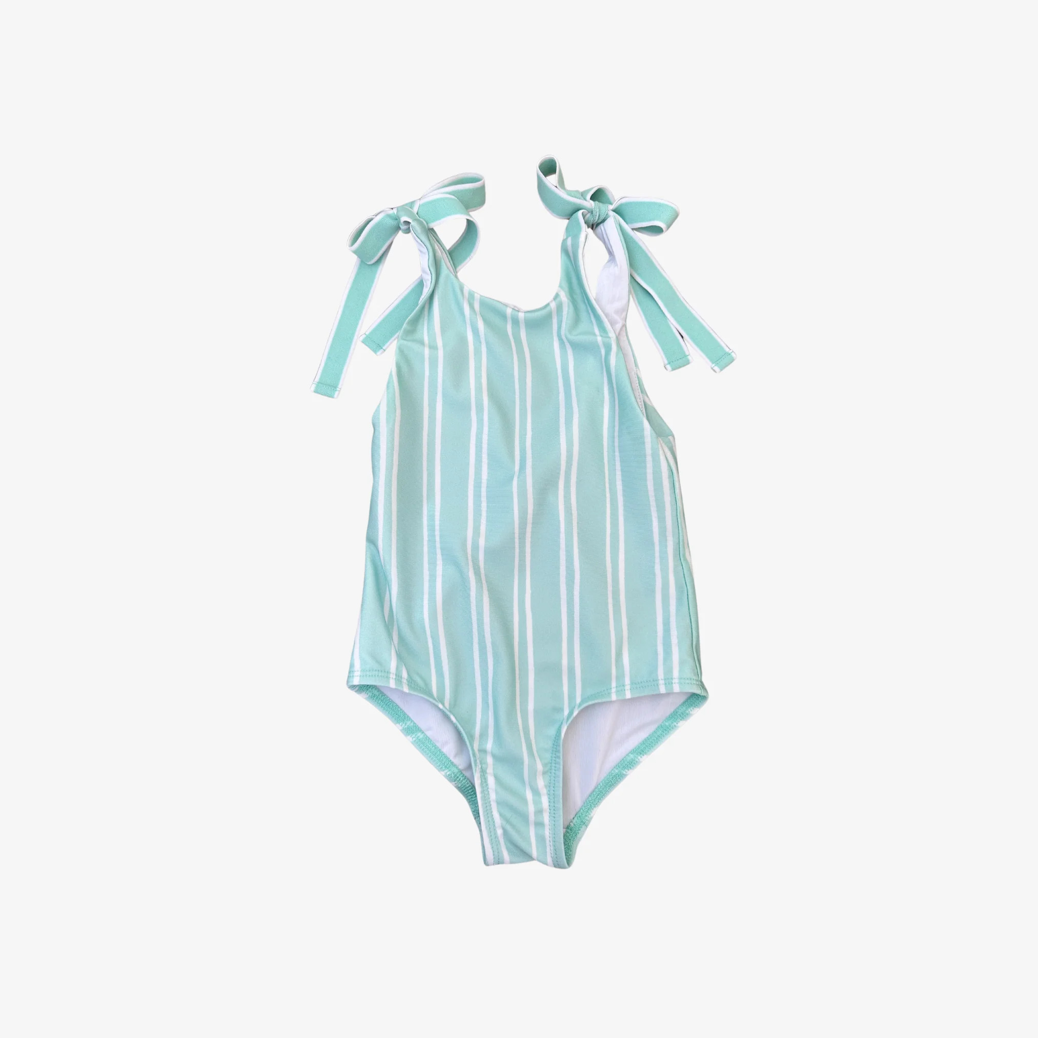 Malibu One Piece - Mint Stripe | Kid's Swimwear | Ollie's Day